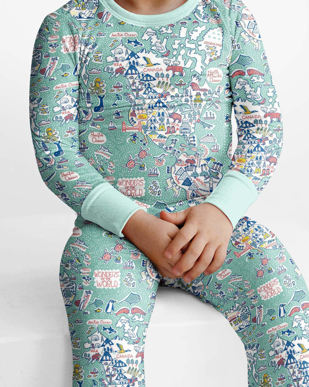 Hello World Wonders Bamboo Two Piece Long Sleeve Pajama Set