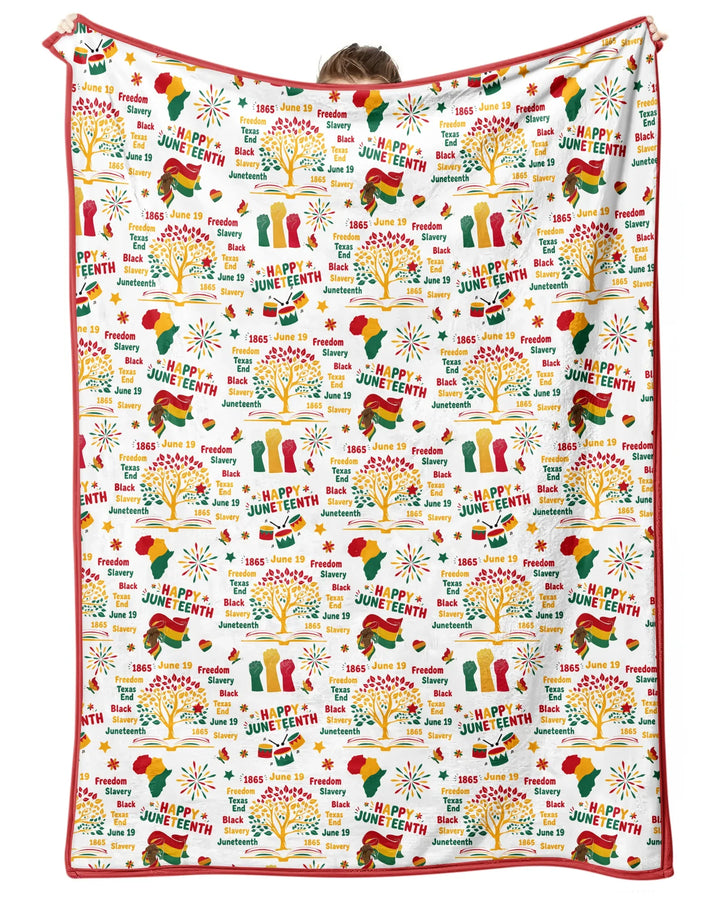 Happy Juneteenth Bamboo Blanket
