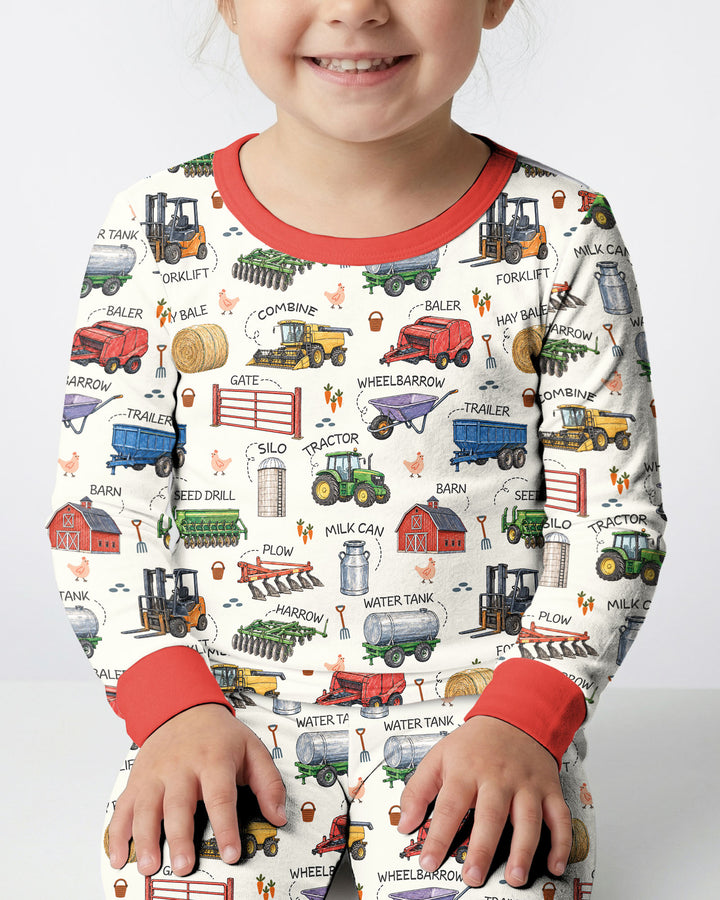 Little Farmer Bamboo Two Piece Long Sleeve Pajama Set