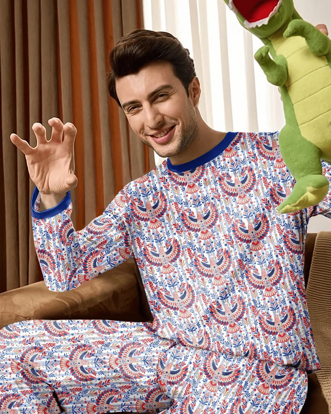 Patriotic Eagle Bamboo Men's Pajama Set