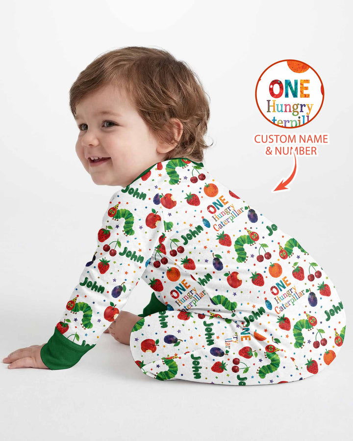Custom Name And Age Hungry Caterpillar Bamboo Convertible Zippy