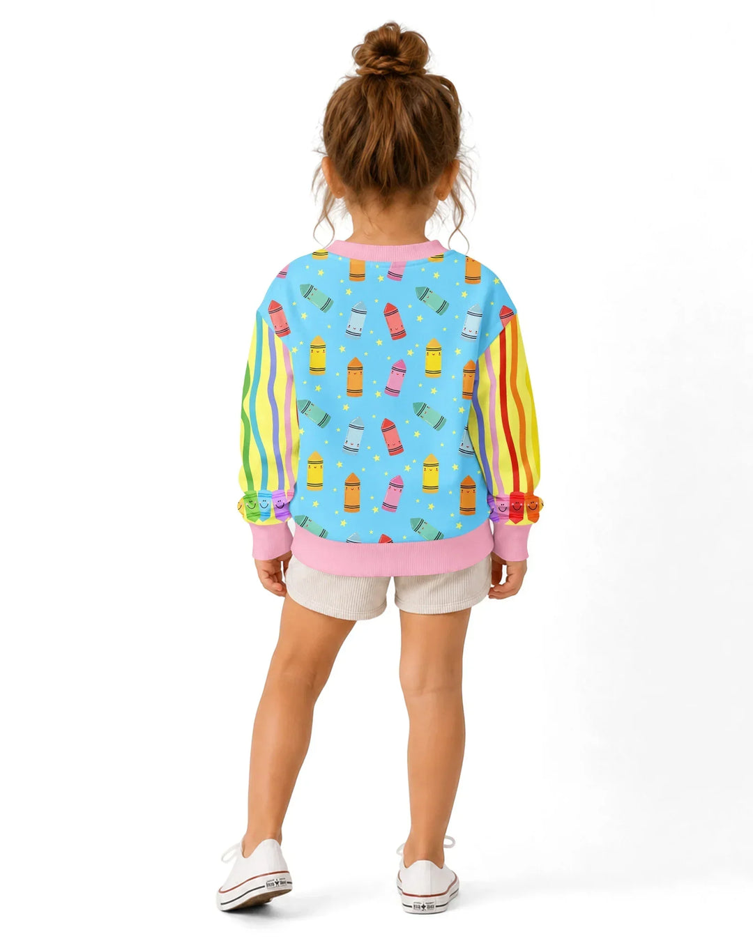 Happy Crayon Friends Bamboo Crewneck Sweatshirt