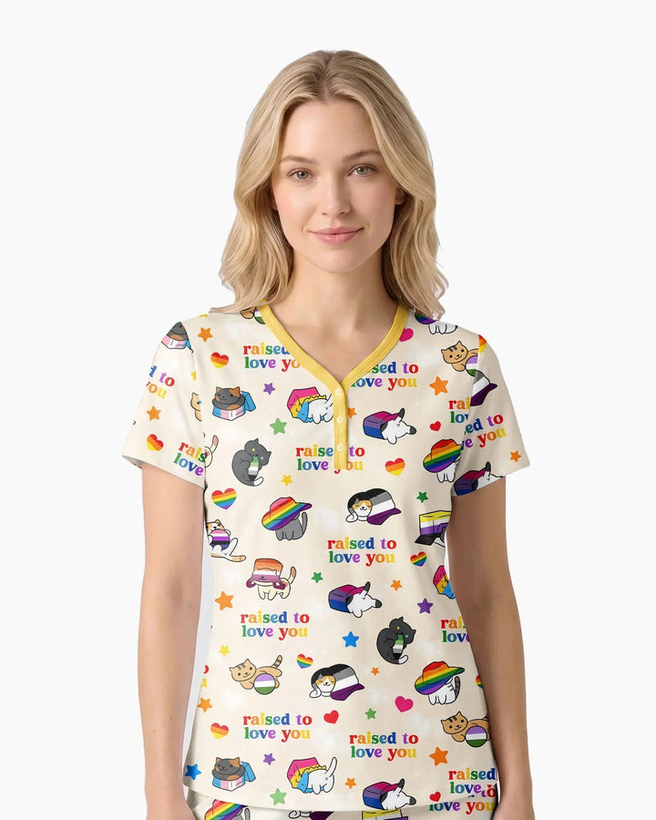 Rainbow Paws Family Matching Bamboo Women Short Sleeve Short Pajama Set