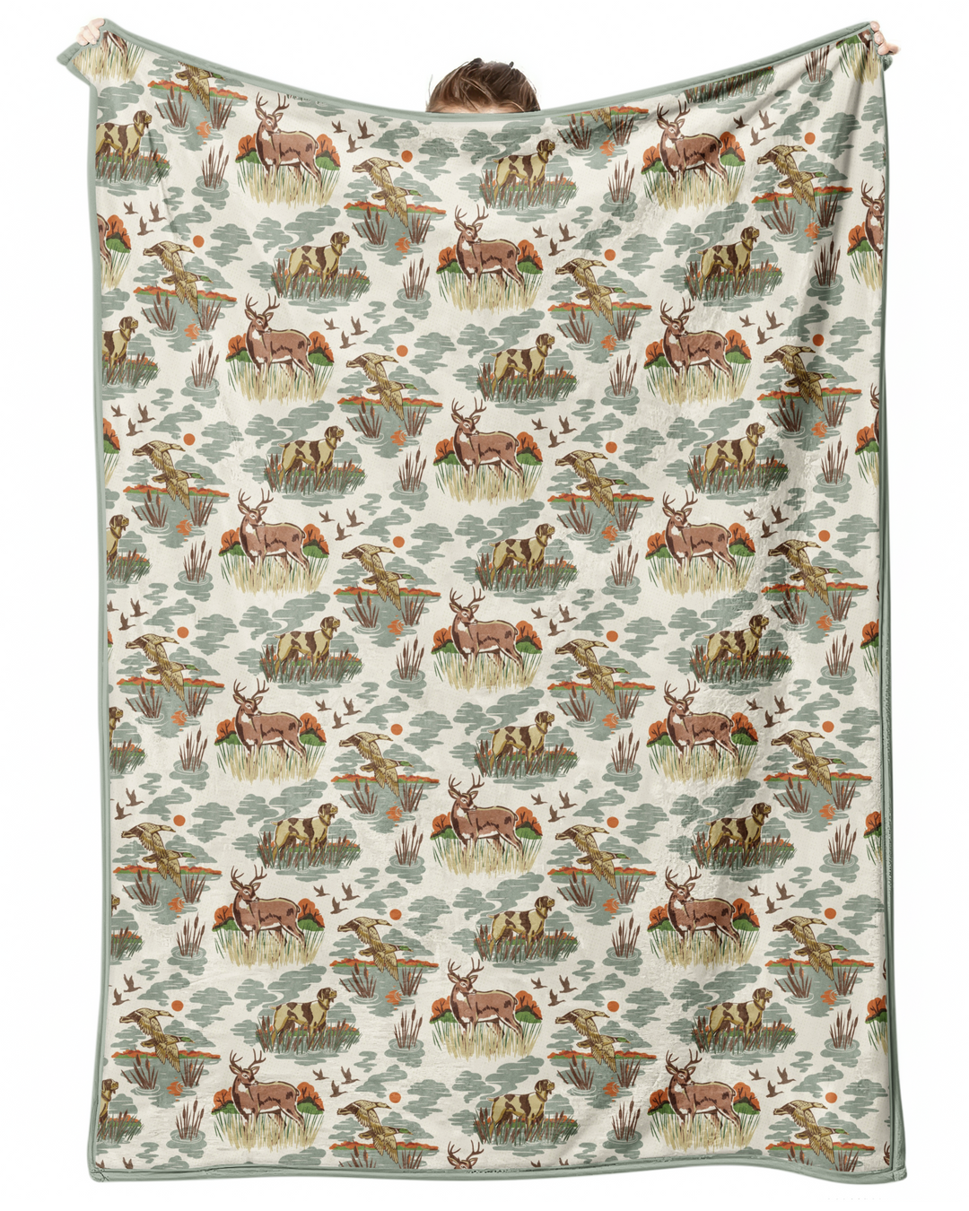 Vintage Hunting Season Daddy& Me Matching Bamboo Blanket