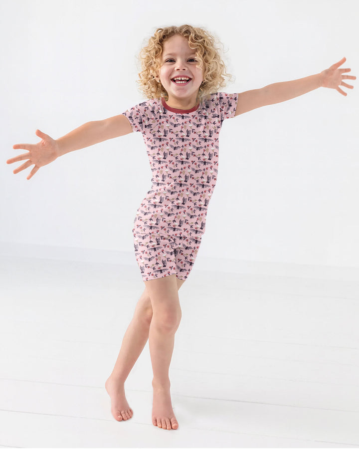 Fruit Bats Bamboo Two Piece Short Sleeve Shorts Pajama Set