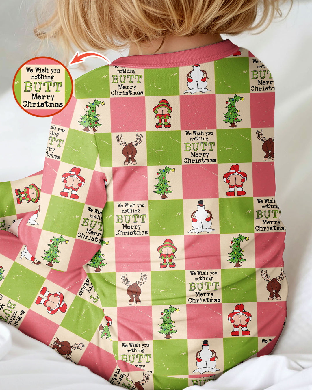 Nothing Butt Merry Christmas Checkerboard Bamboo Convertible Zippy