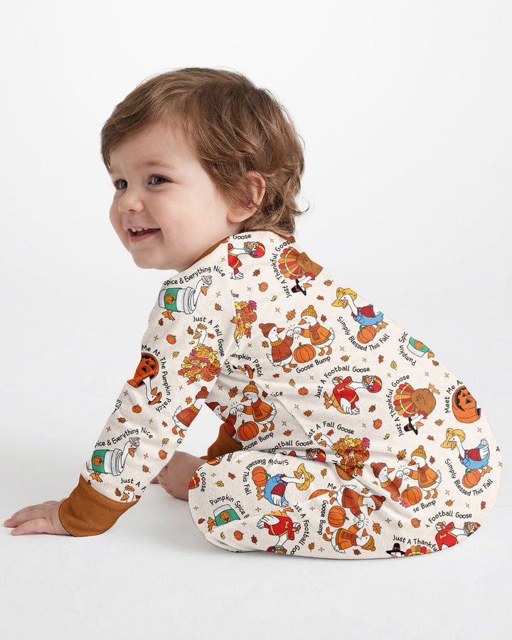 Just A Fall Goose Family Matching Bamboo Convertible Zippy