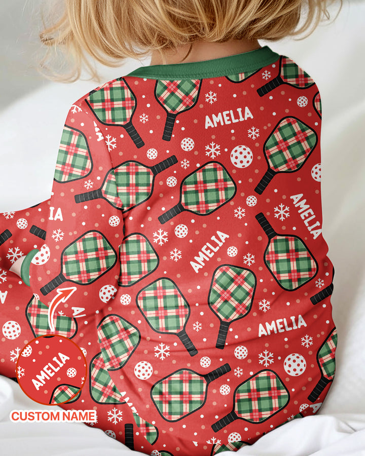 Custom Name Plaid Paddle Bamboo Convertible Zippy