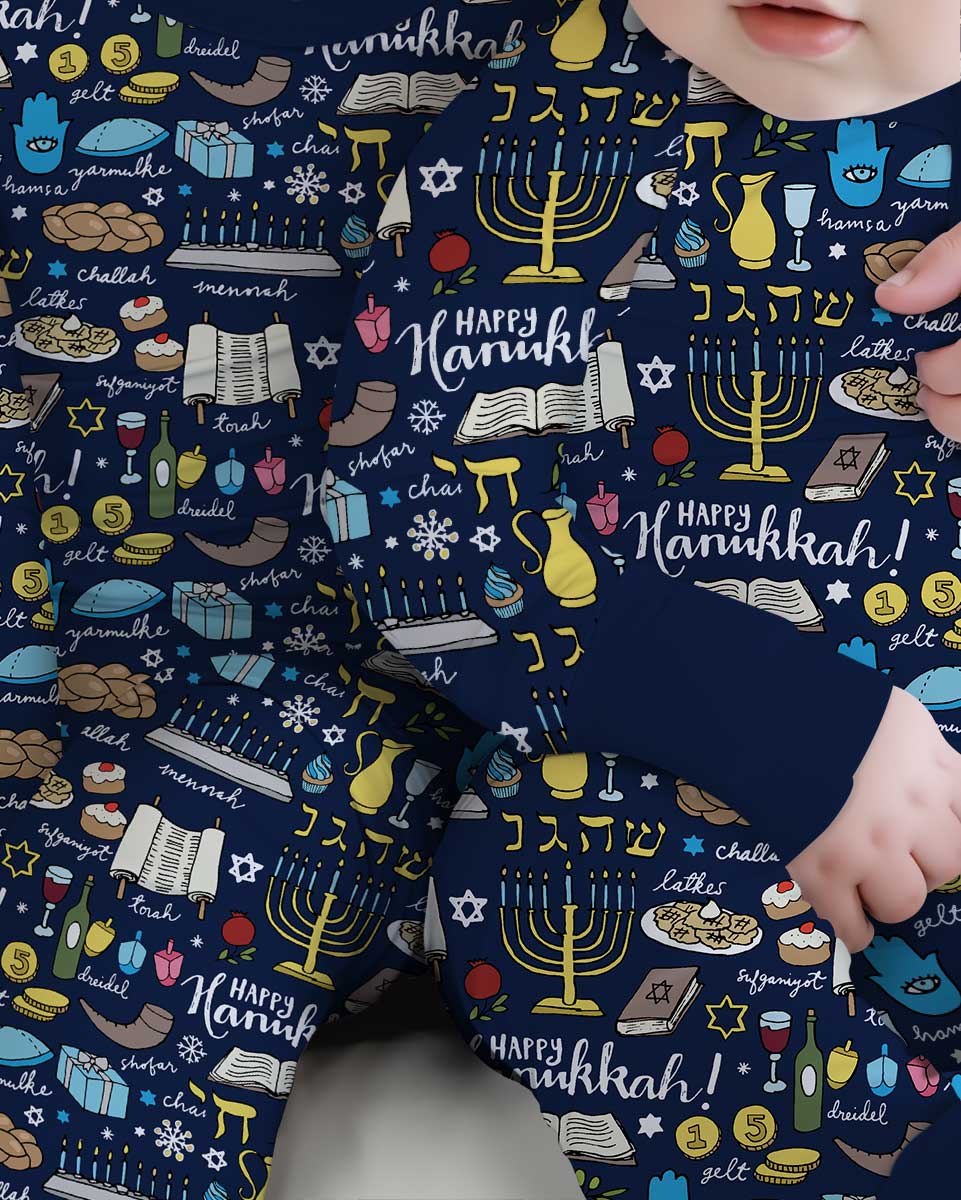 Happy Hanukkah 2026 Bamboo Convertible Zippy