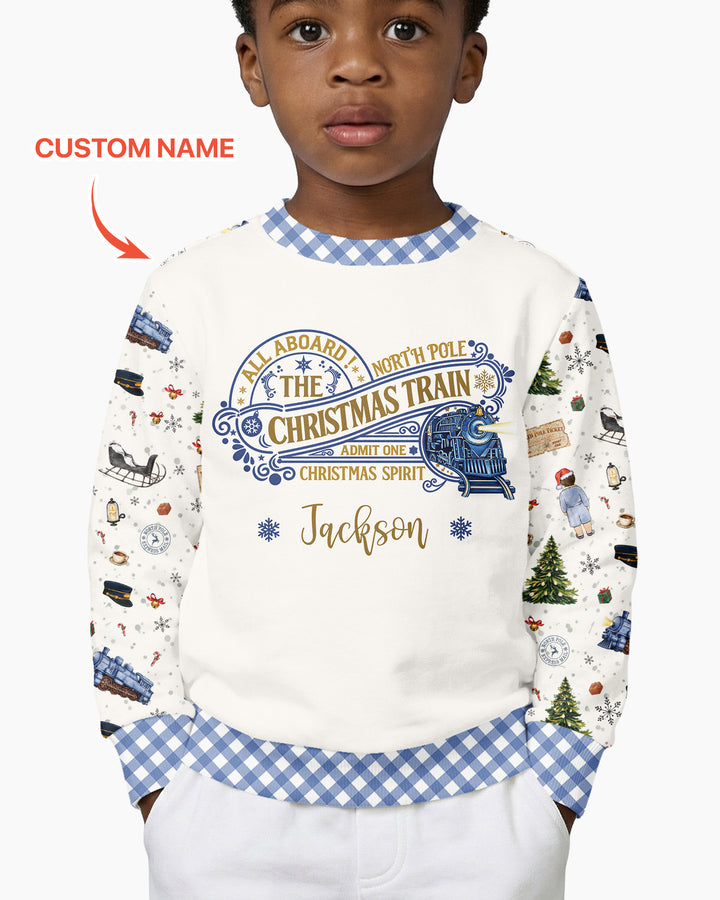 Custom Name North Pole Adventure Bamboo Crewneck Sweatshirt