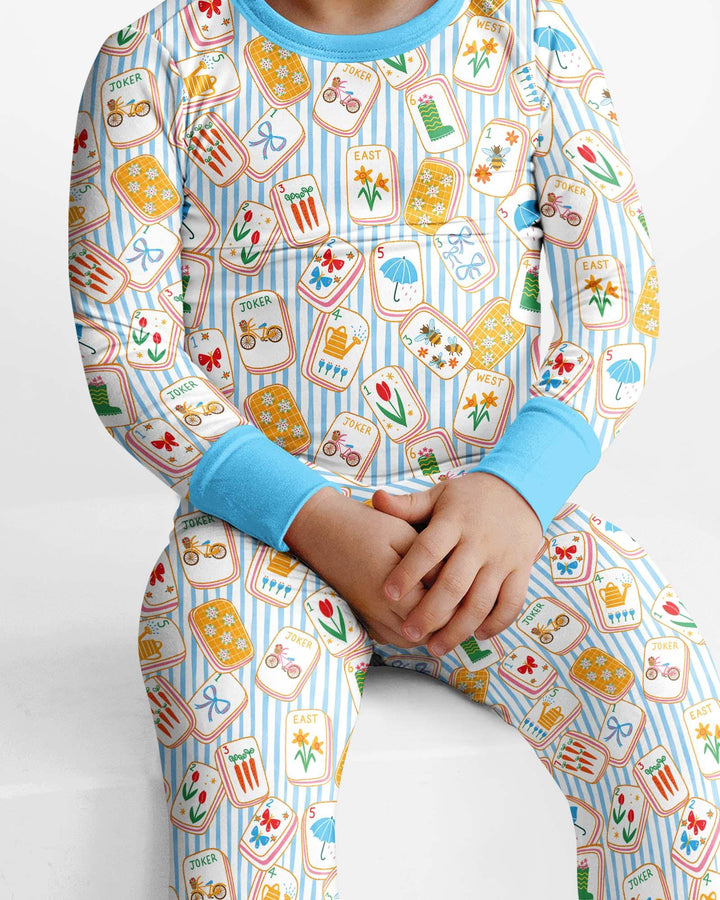 Template Bamboo Two Piece Long Sleeve Pyjamas Set