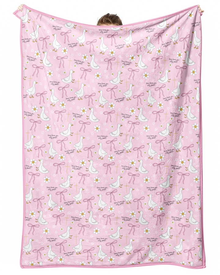 Jesus Loves You Silly Goose Bamboo Blanket