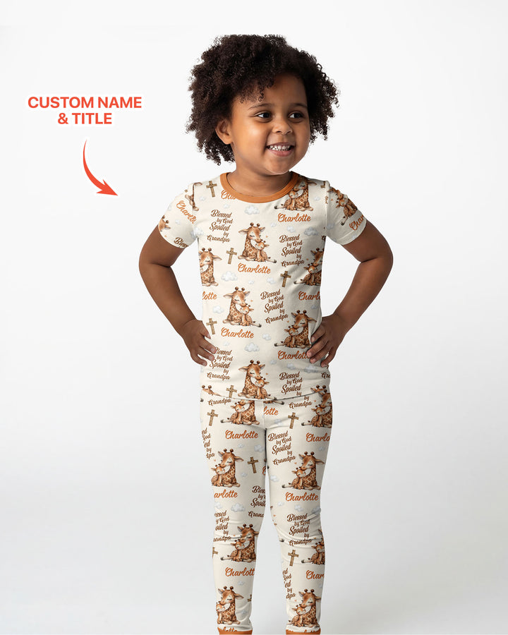 CUSTOM Template Bamboo Two Piece Short Sleeve Pyjamas Set