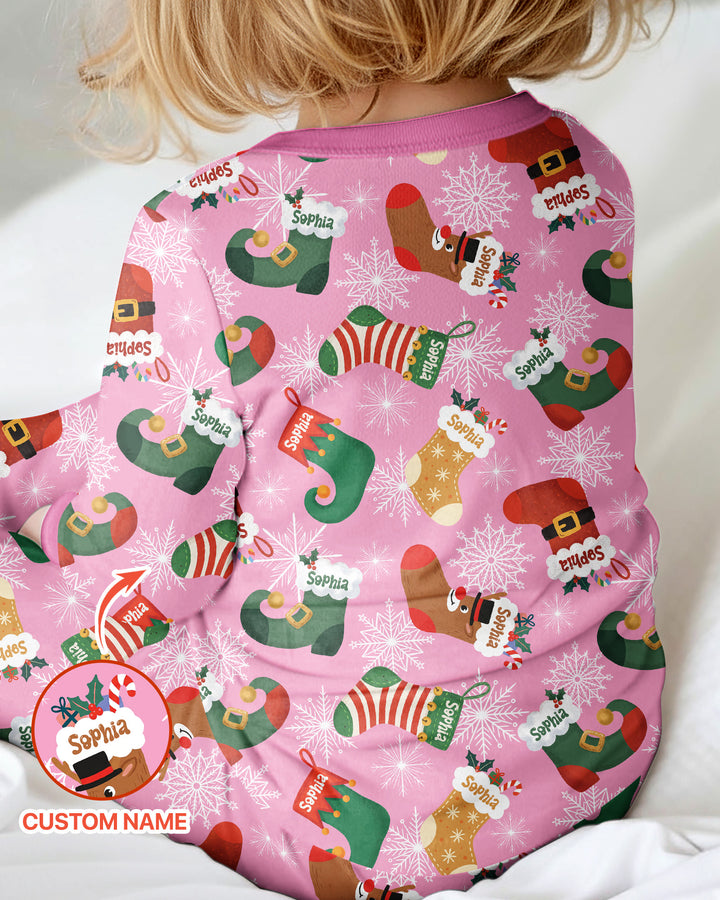 Personalize Christmas Crew Family Matching  Bamboo Convertible Zippy