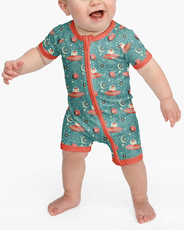 Atomic Santas in Space Bamboo Shorty Zippy