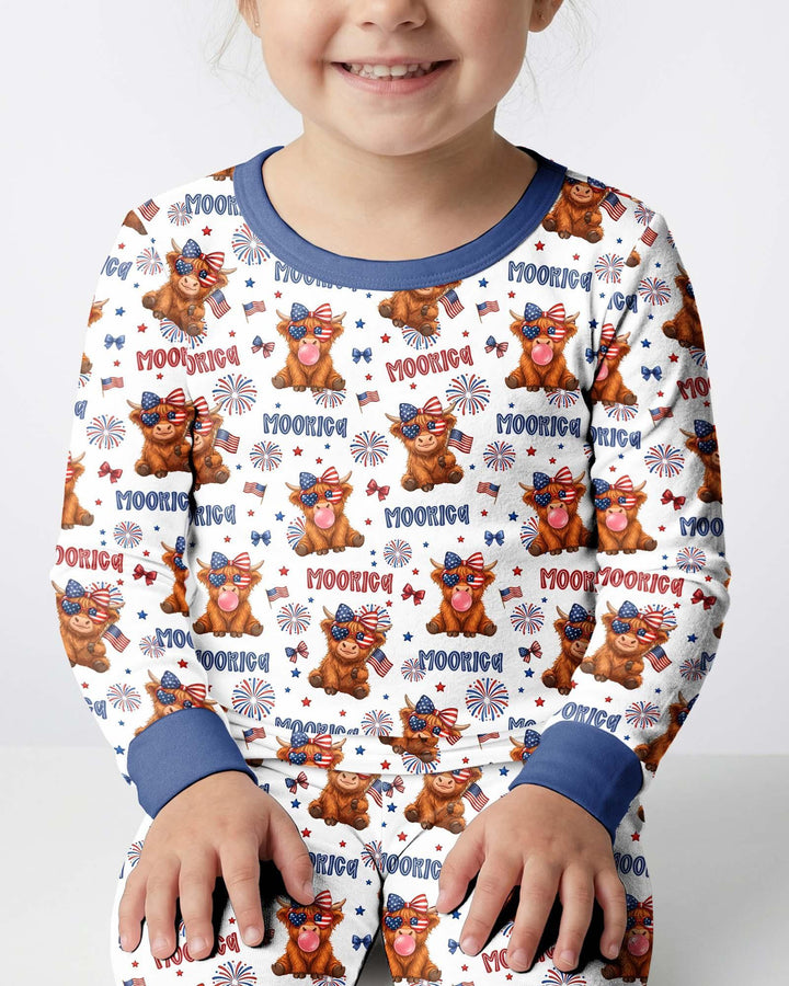 Moo-Rica Cowgirl Bamboo Two Piece Long Sleeve Pajama Set