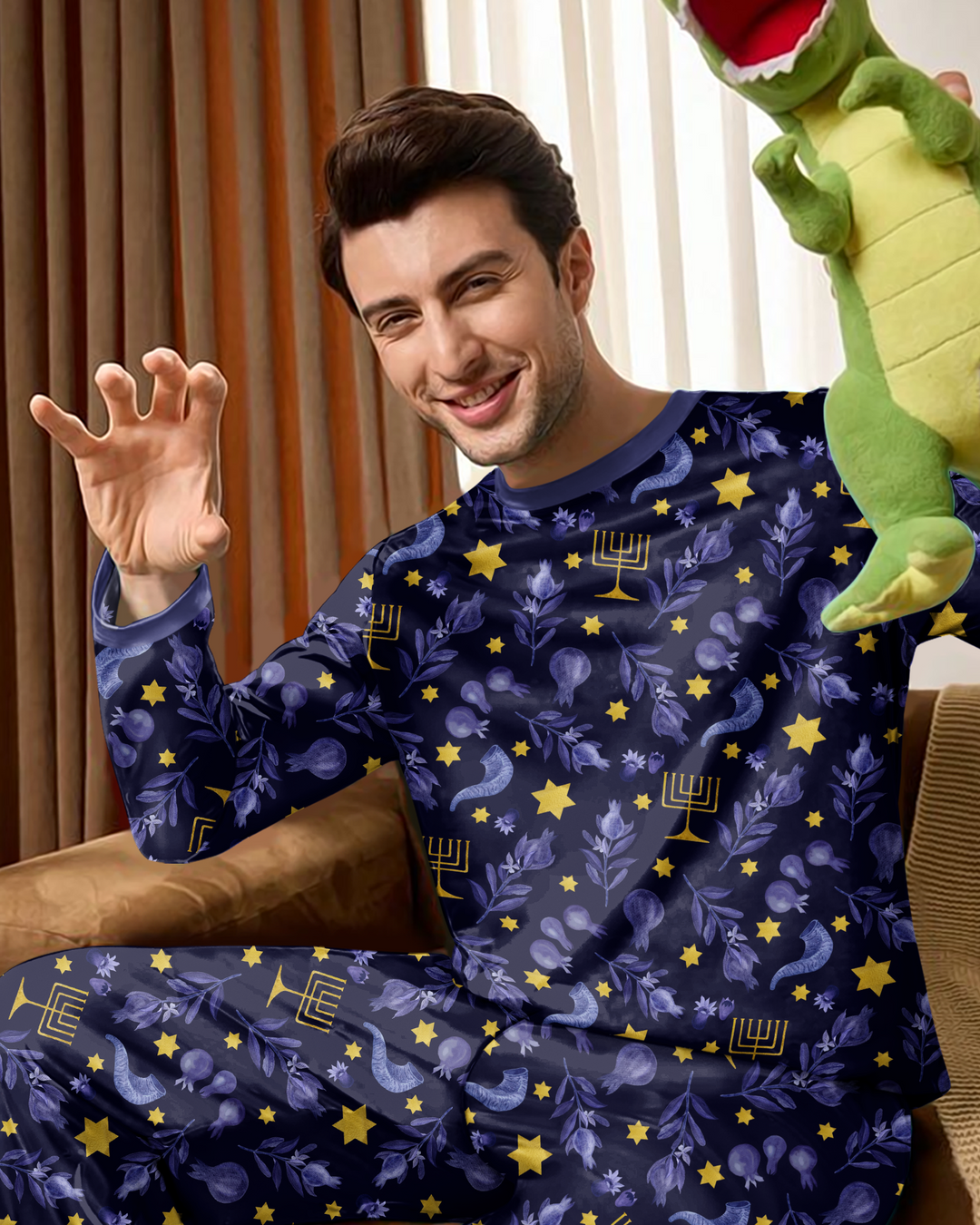 Rosh Hashanah Night Family Matching Bamboo Men's Pajama Set