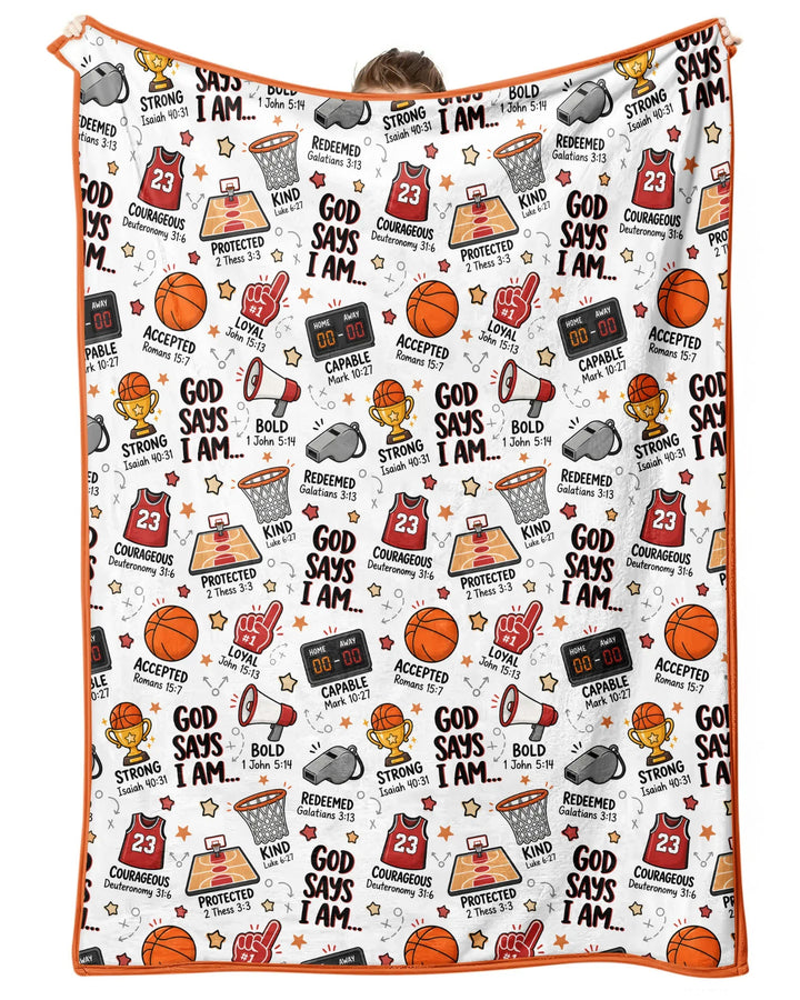 Basketball God Says I Am Bamboo Blanket