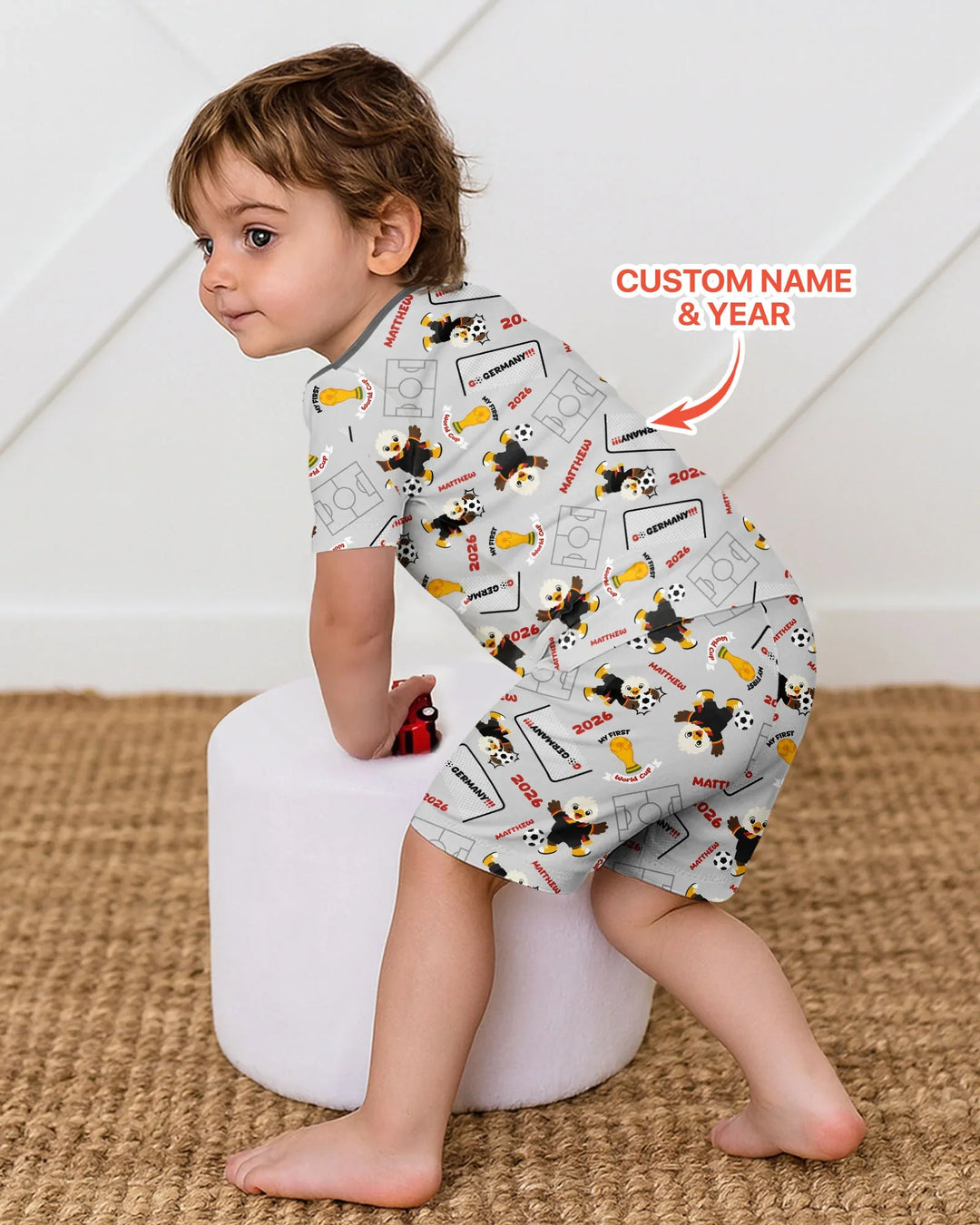 My First World Cup Bamboo Two Piece Short Sleeve Shorts Pajama Set
