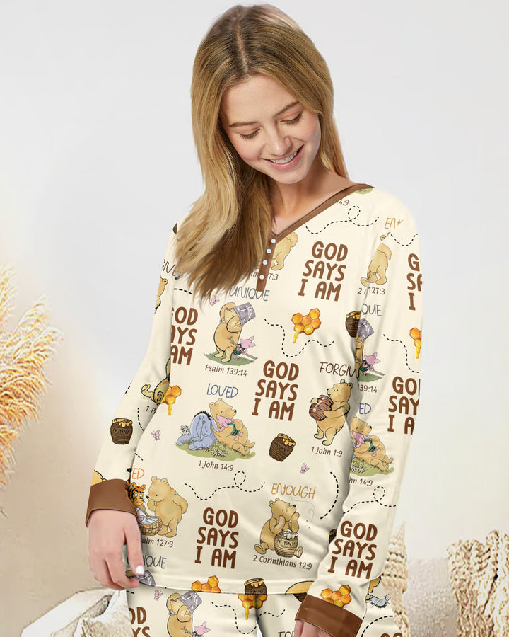 God Says I Am – Little Blessings Bamboo Women Pajama Set
