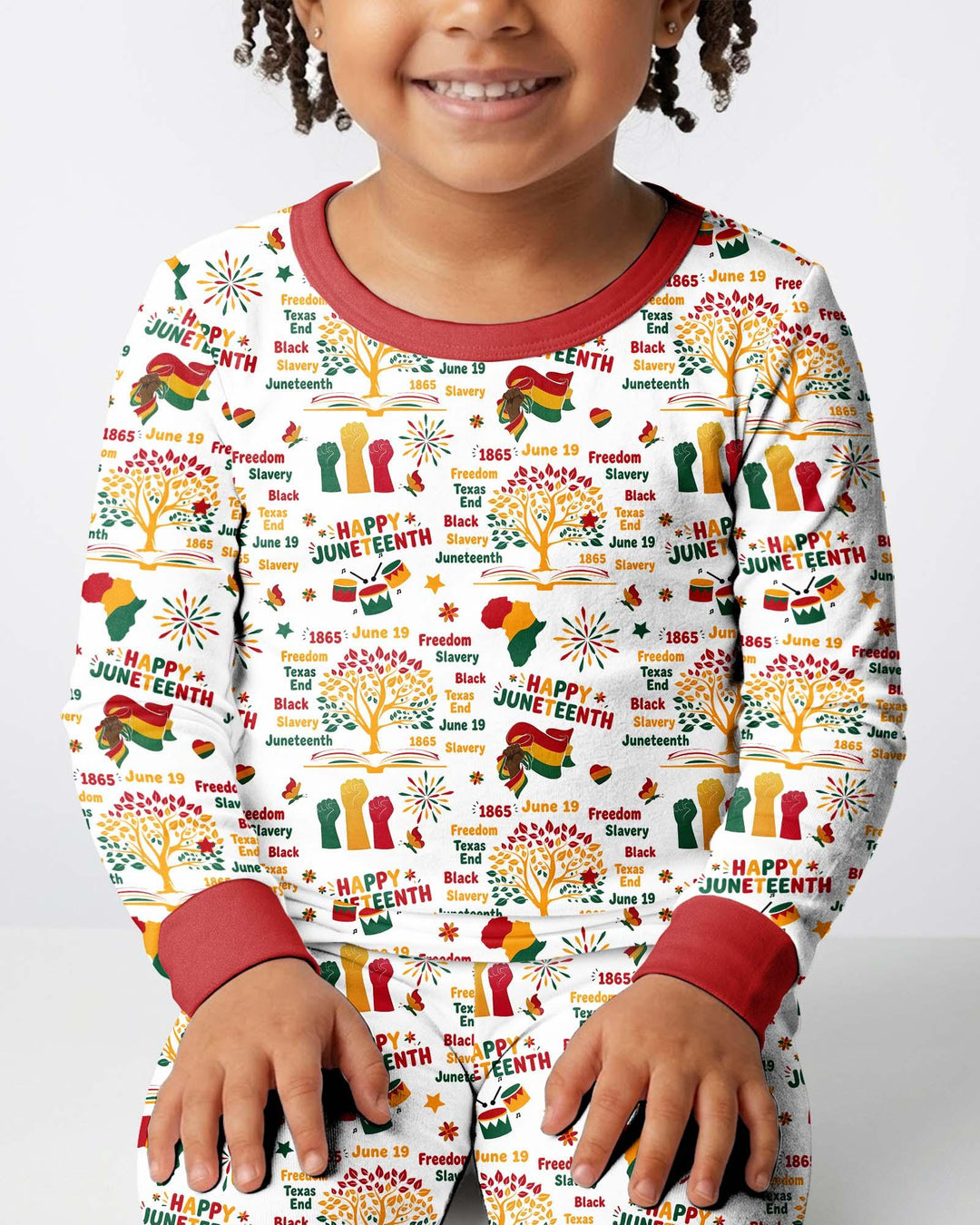 Happy Juneteenth Bamboo Two Piece Long Sleeve Pajama Set