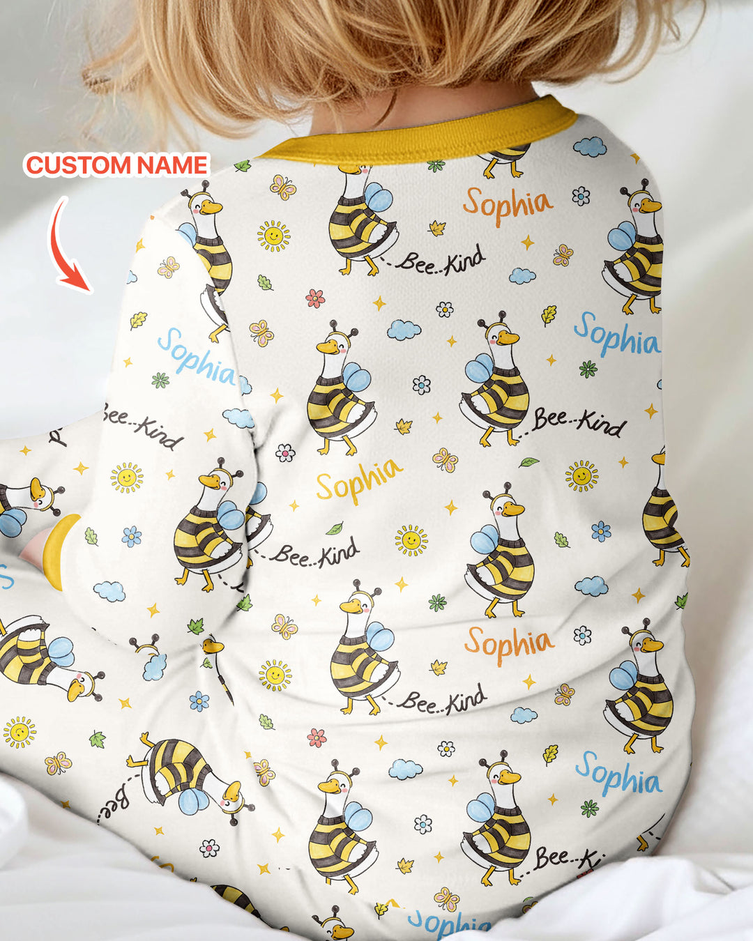 Custom Name Bee Kind The Goose Bamboo Convertible Zippy
