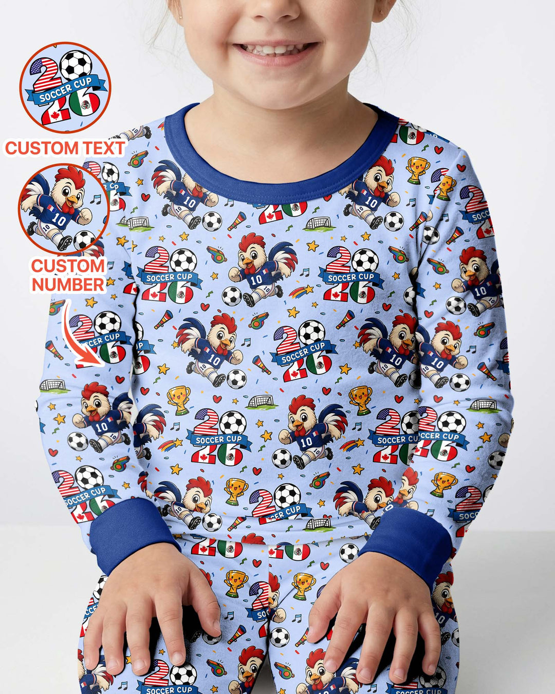 We Are The Champions Soccer Cup 2026 Bamboo Two Piece Long Sleeve Pajama Set