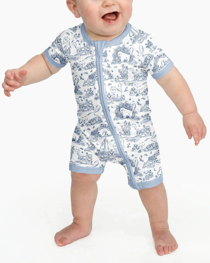 Toile Cats Bamboo Shorty Zippy