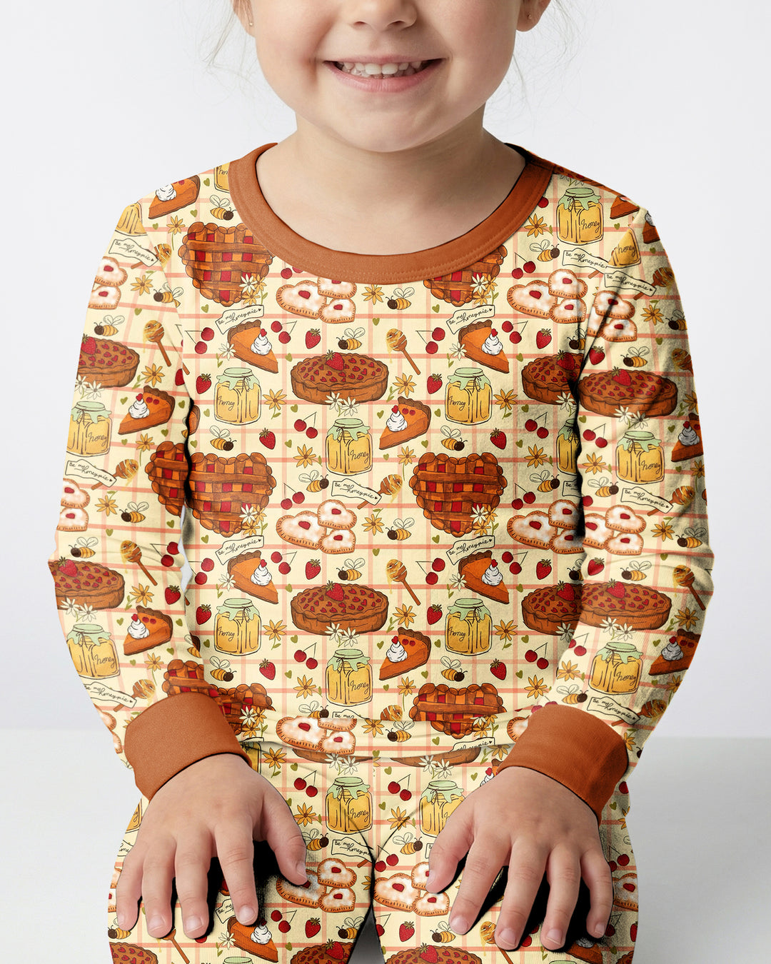 Harvest Pie Picnic Bamboo Two Piece Long Sleeve Pajama Set