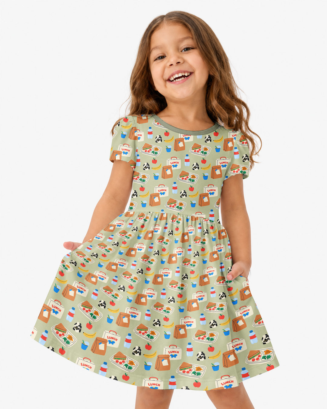 Happy School Lunch Bamboo Twirl Dress