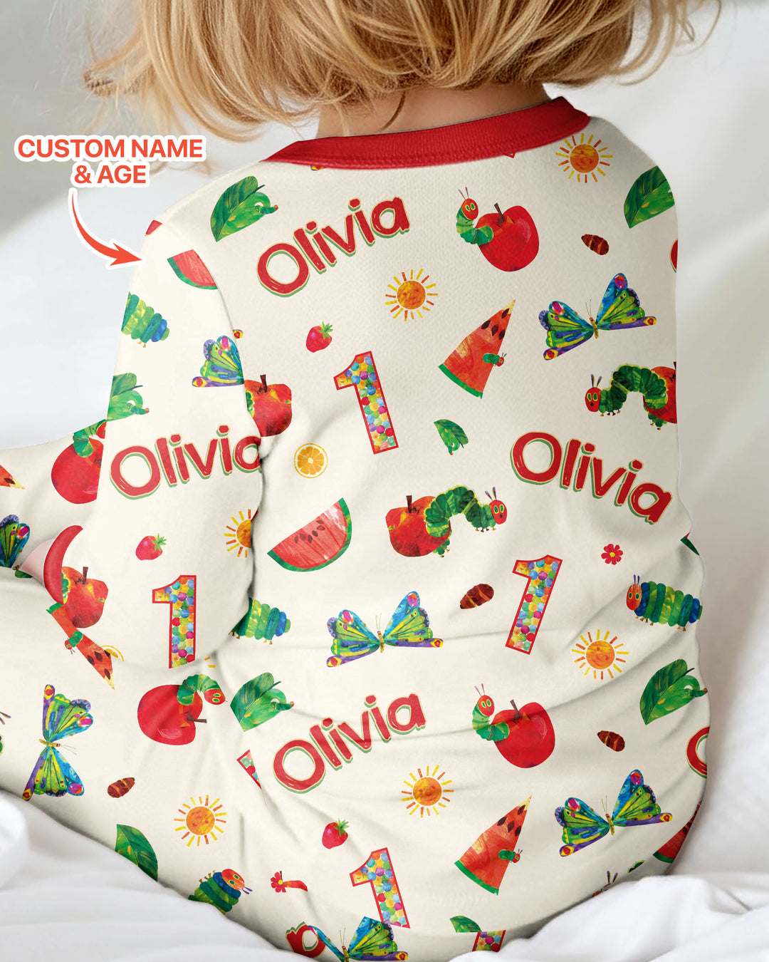 Custom Name and Age Birthday Of Very Hungry Caterpillar Bamboo Convertible Zippy