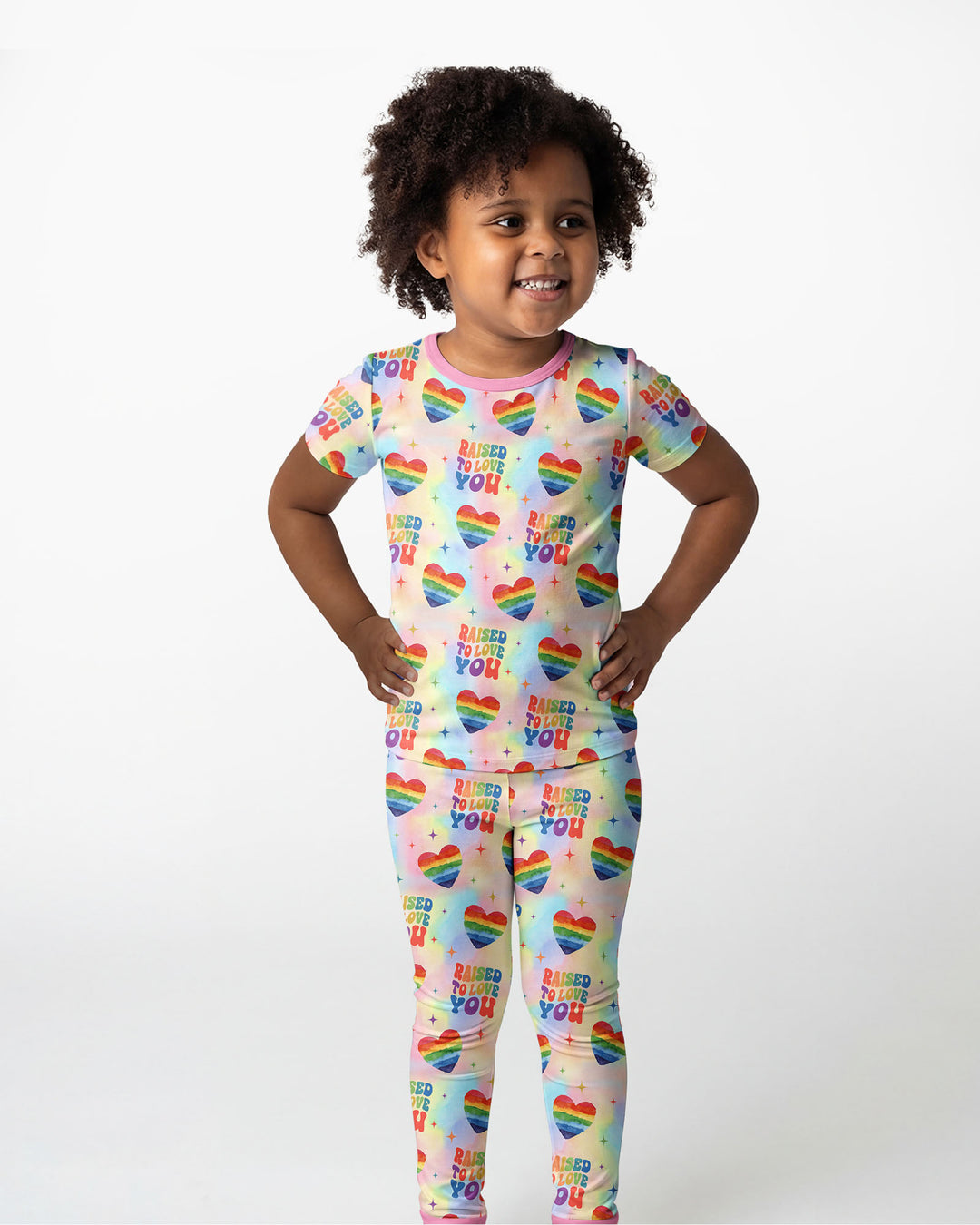 Raised To Love You Bamboo Two Piece Short Sleeve Pajama Set