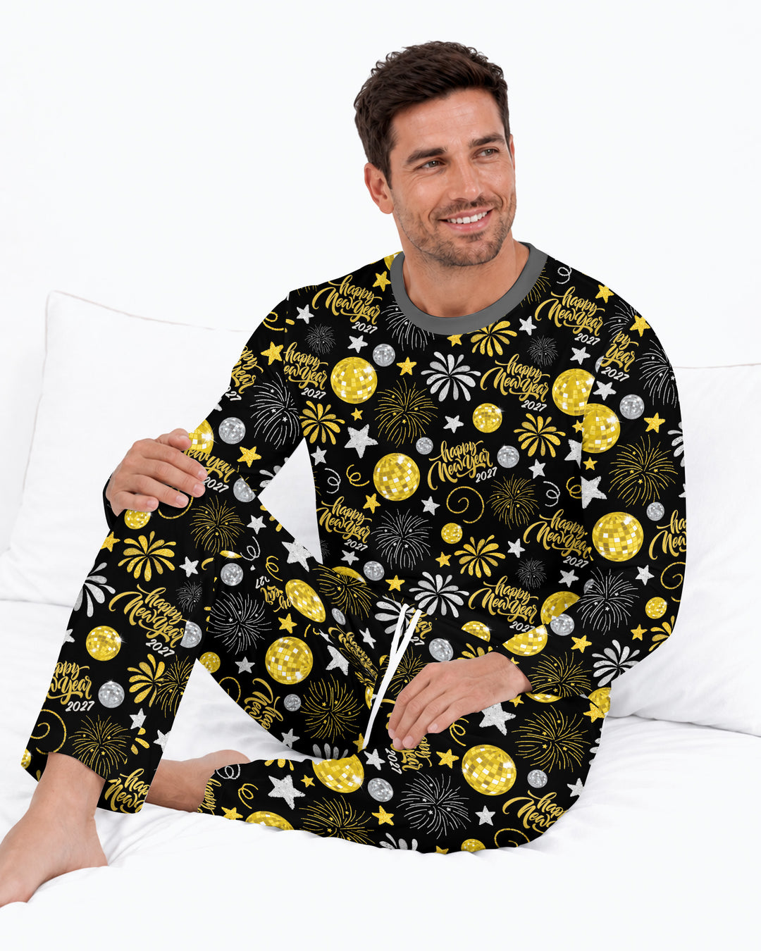 New Year's Eve Celebration Bamboo Men's Pajama Set