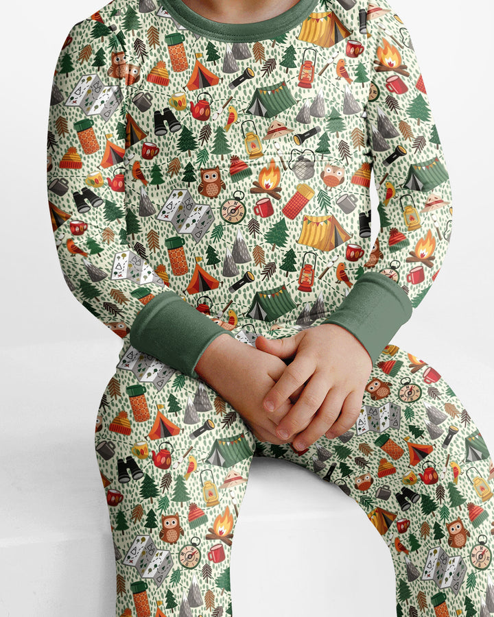 Happy Trails Bamboo Two Piece Long Sleeve Pajama Set