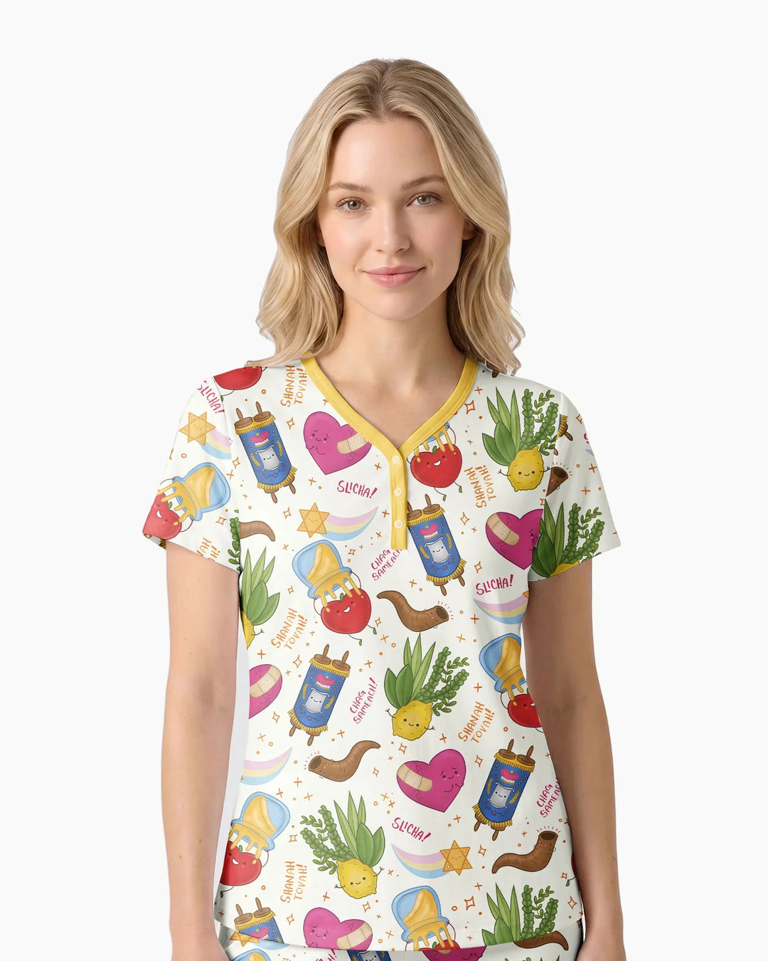 Jewish High Holidays Bamboo Women Short Sleeve Short Pajama Set