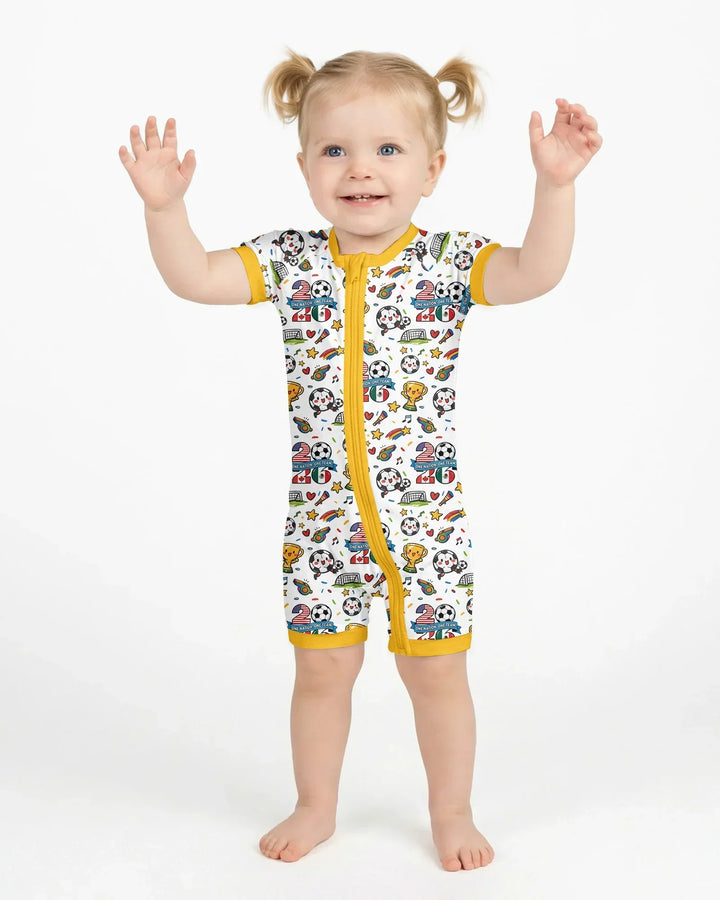 Soccer Fever 2026 Family Matching Bamboo Shorty Zippy