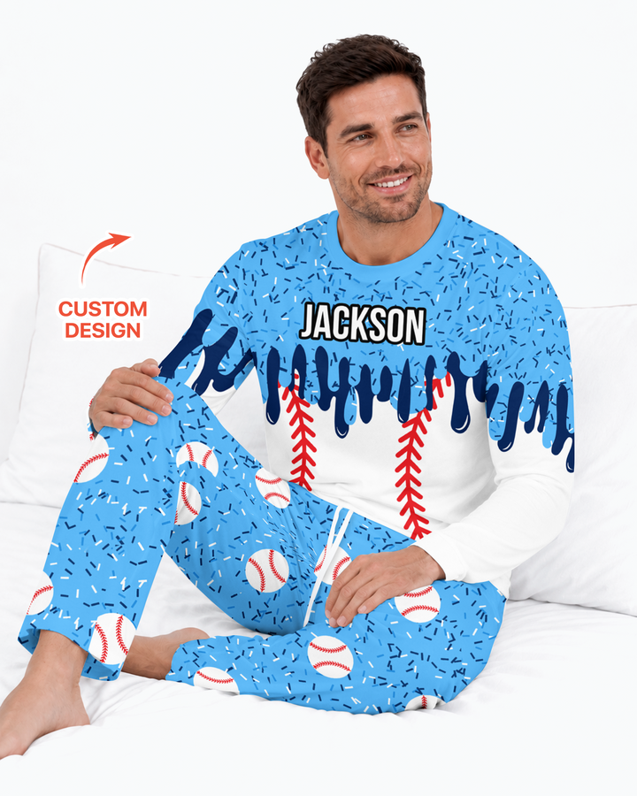 Icecream Drip Scale Bamboo Men's Pajama Set