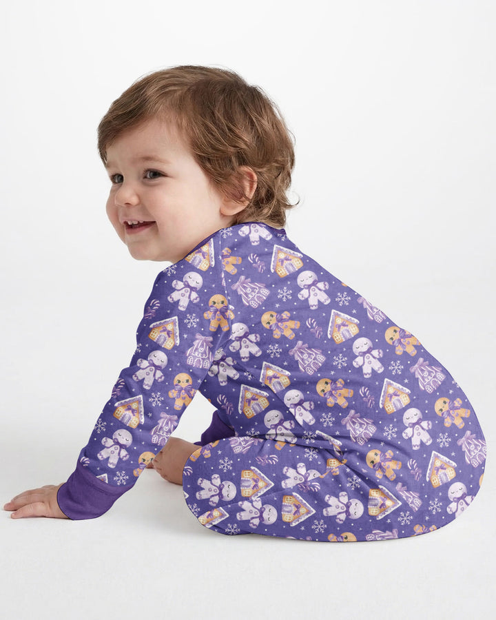 Purple Gingerbread Village Bamboo Convertible Zippy