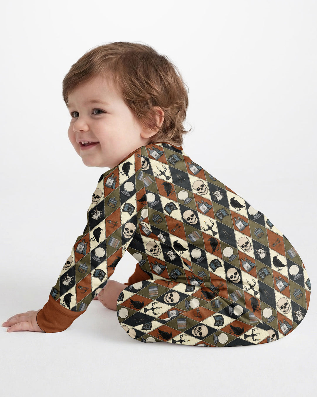 Retro Gothic Halloween Patchwork Bamboo Convertible Zippy