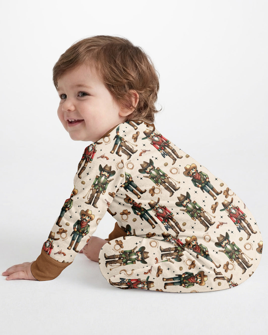 Western Christmas Cowboy Nutcracker Bamboo Convertible Zippy
