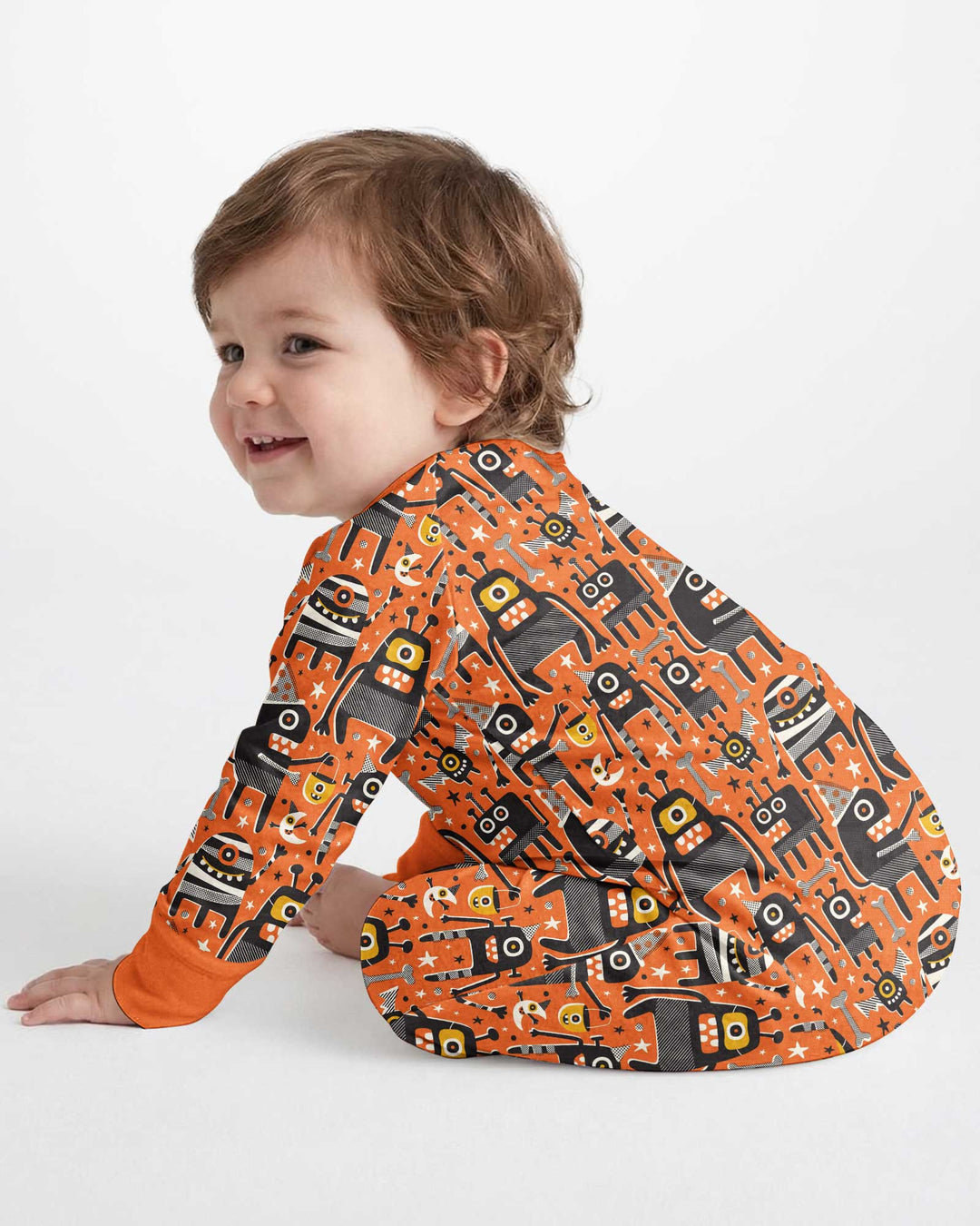 Mid Century Halloween Monster Toss Bamboo Convertible Zippy