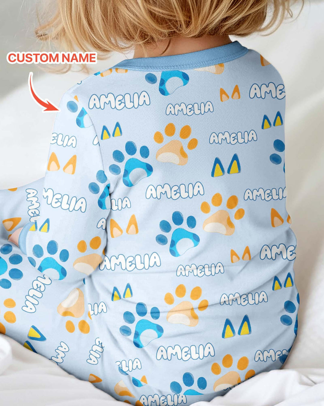 Custom Name Favourite Blue Dog Family Matching Bamboo Convertible Zippy
