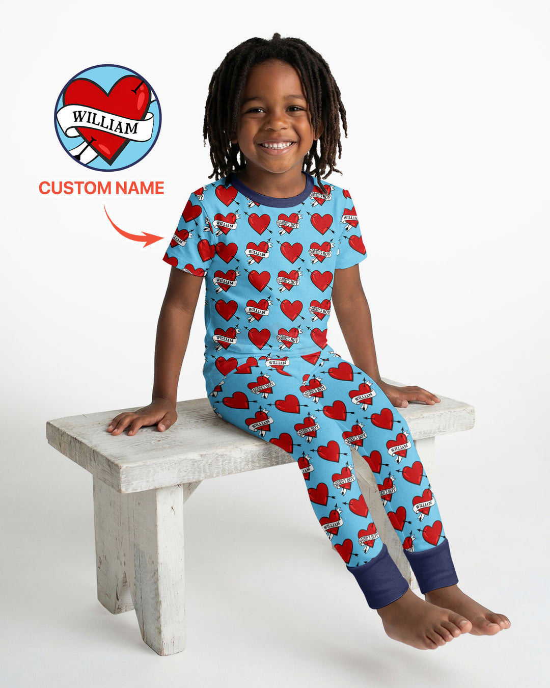 Dad's Kids Bamboo Two Piece Short Sleeve Pajama Set