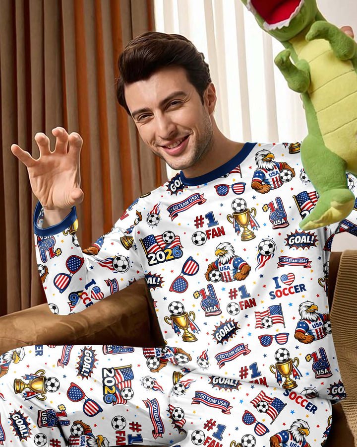 USA Soccer 2026 Party Bamboo Men's Pajama Set