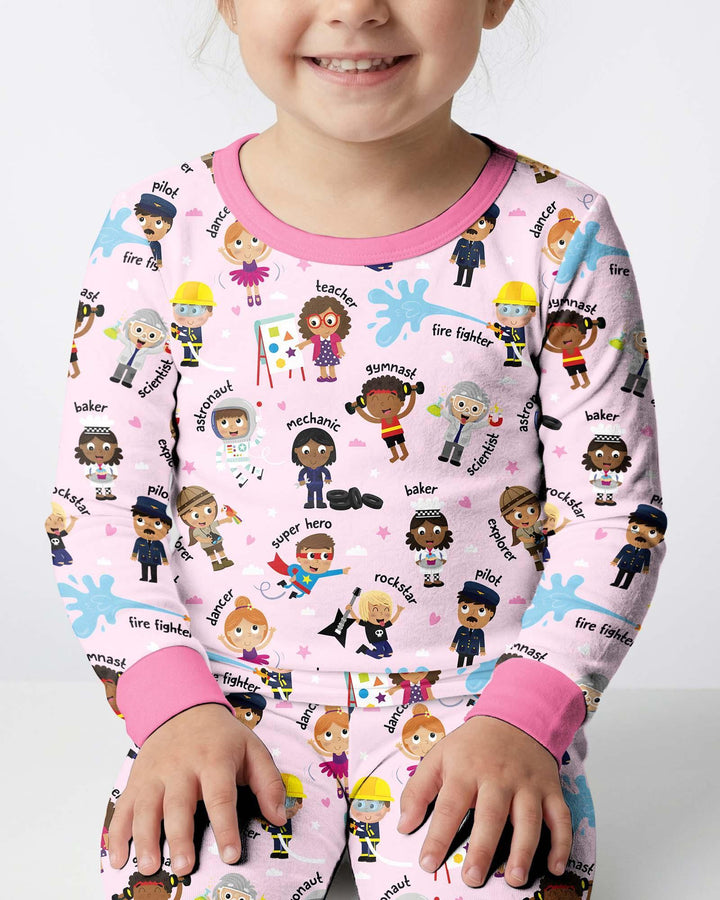 When I Grow Up Bamboo Two Piece Long Sleeve Pajama Set