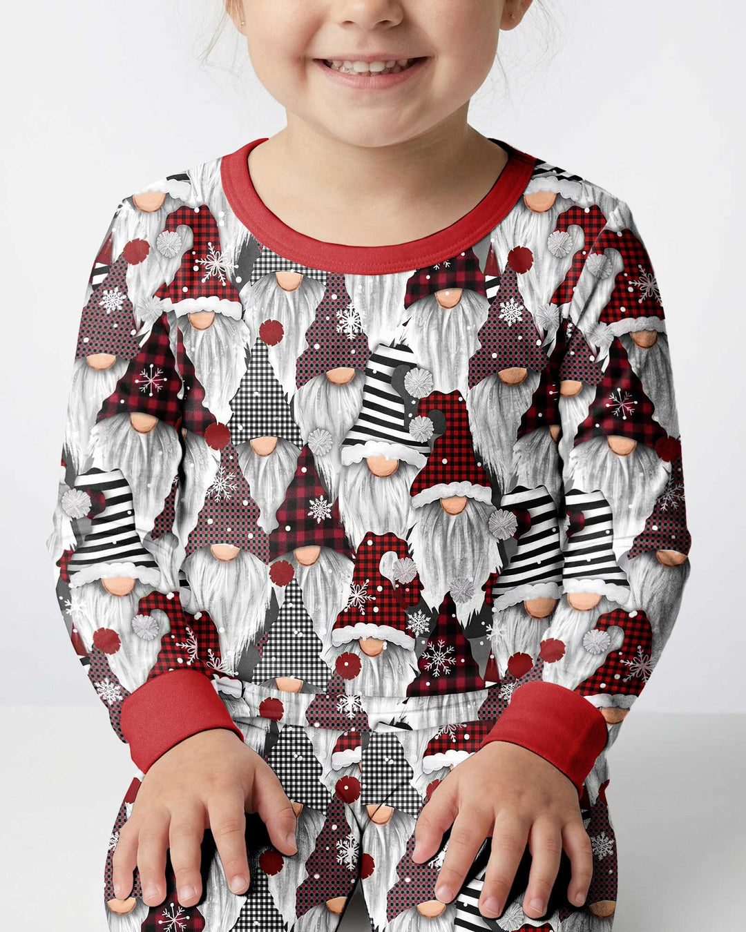 Christmas Gnome Bamboo Two Piece Long Sleeve Pajama Set