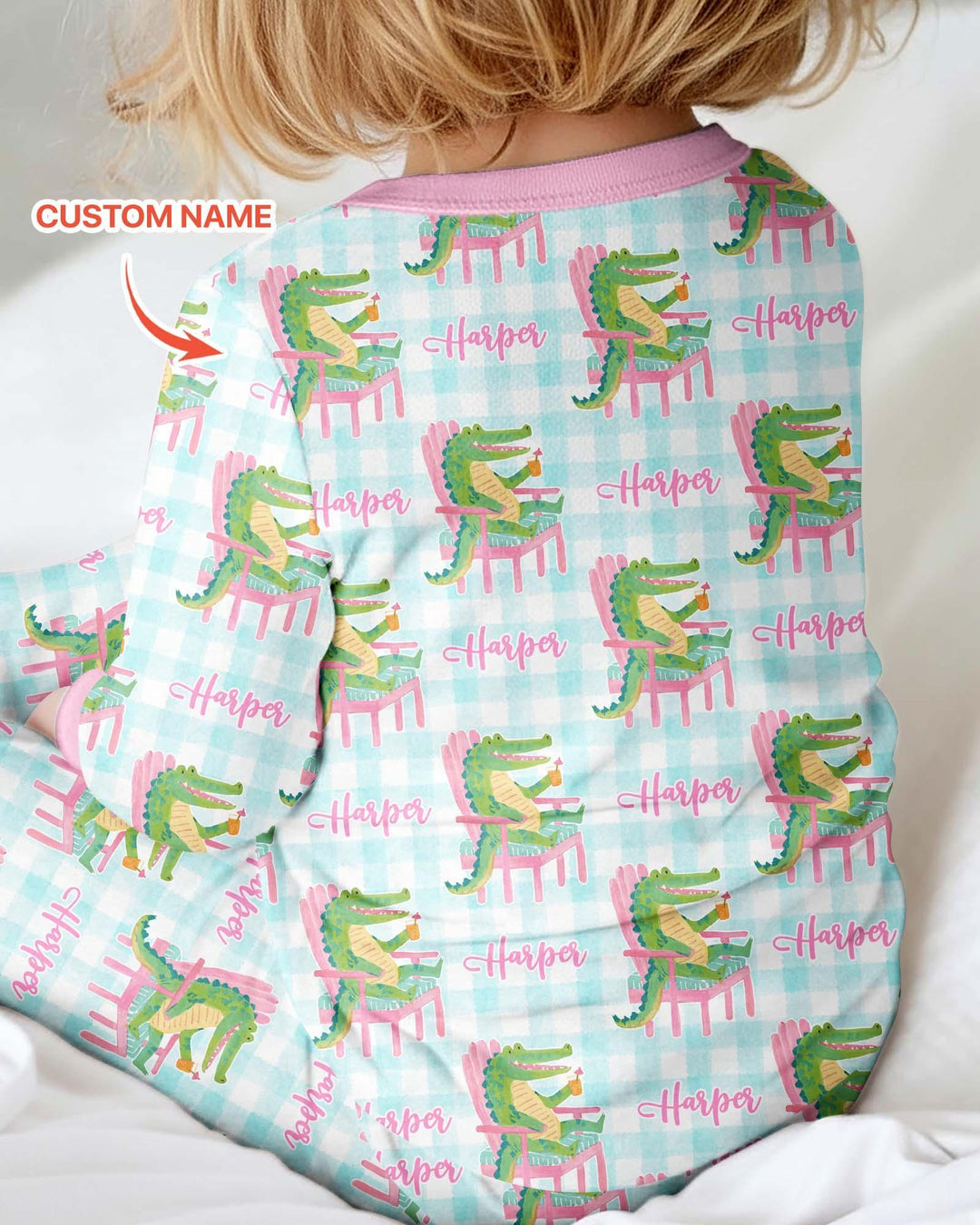 Custom Name Preppy Later Gator Bamboo Convertible Zippy