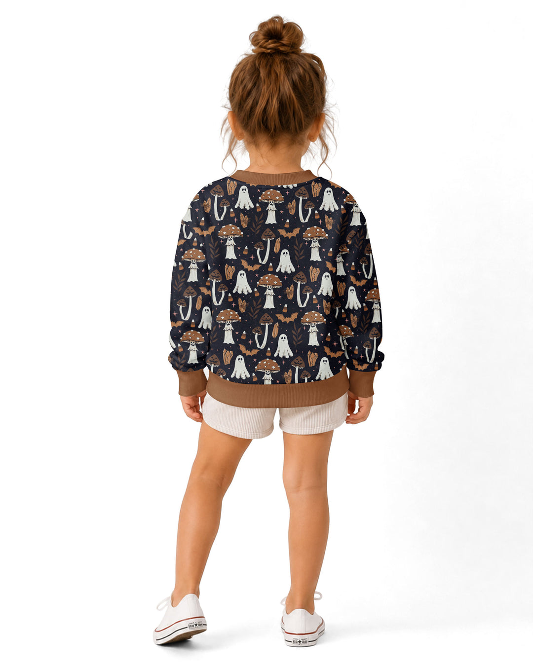 Retro Halloween Whimsy Bamboo Crewneck Sweatshirt