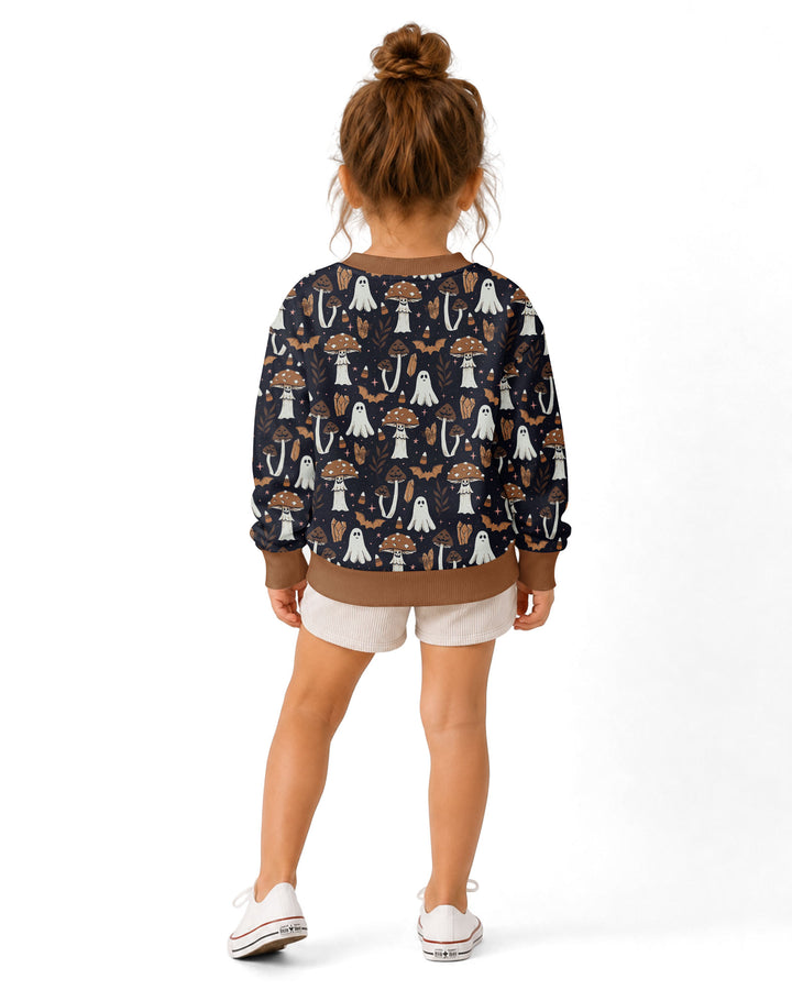Retro Halloween Whimsy Bamboo Crewneck Sweatshirt