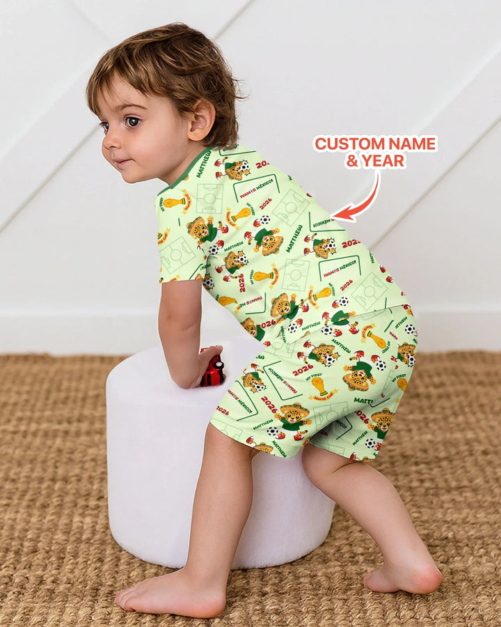 My First World Cup Bamboo Two Piece Short Sleeve Shorts Pajama Set